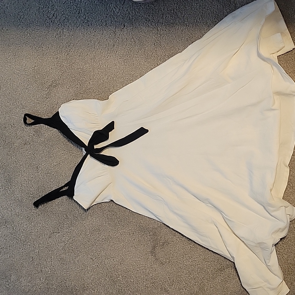 VS white dress with black detail